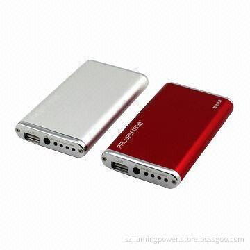 Power Bank with USB Charger, for Smartphones and Tablet PCs, 5,000mAh Capacity